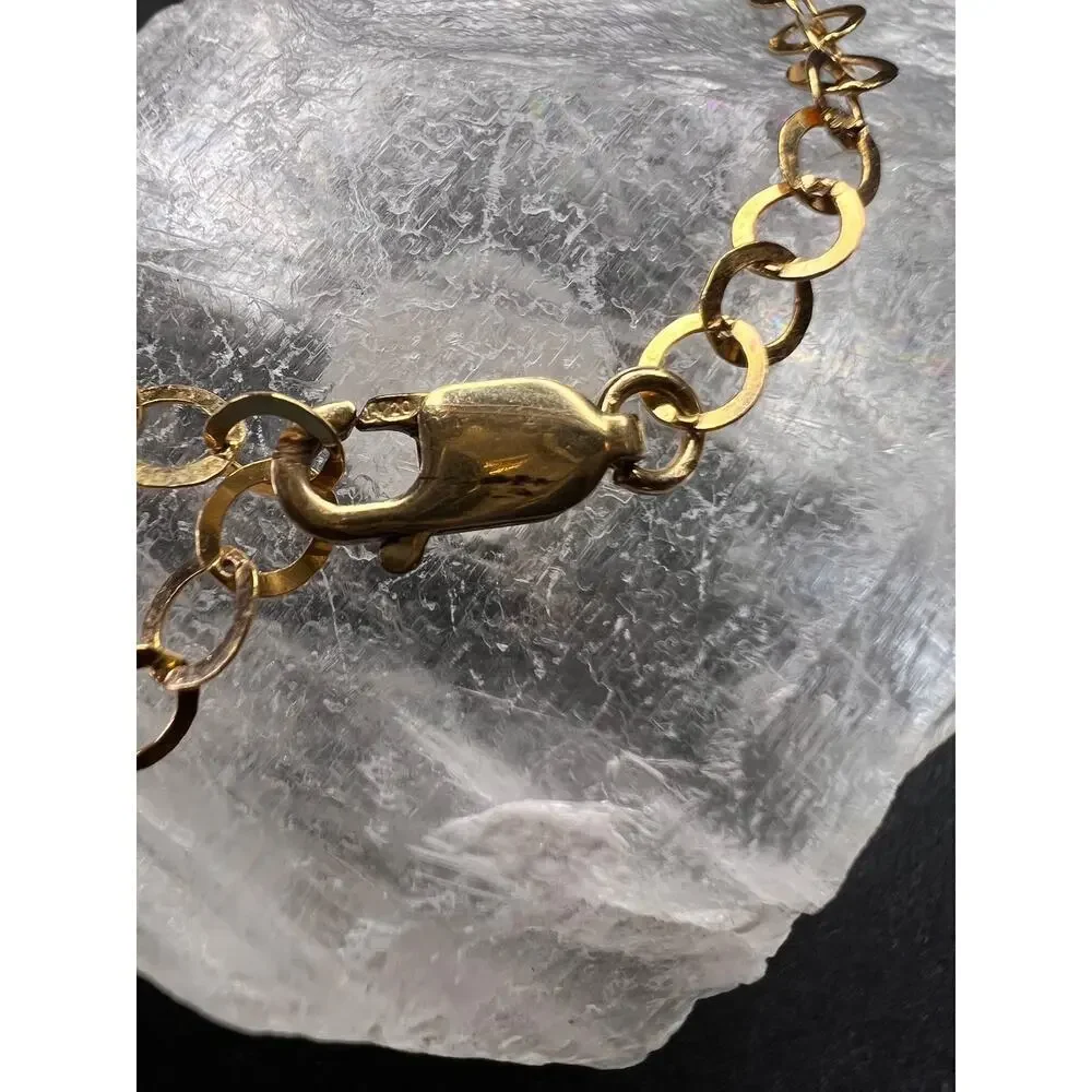 Gold Filled Necklace with Baroque Pearl and Pink Faceted Gemstone Beads